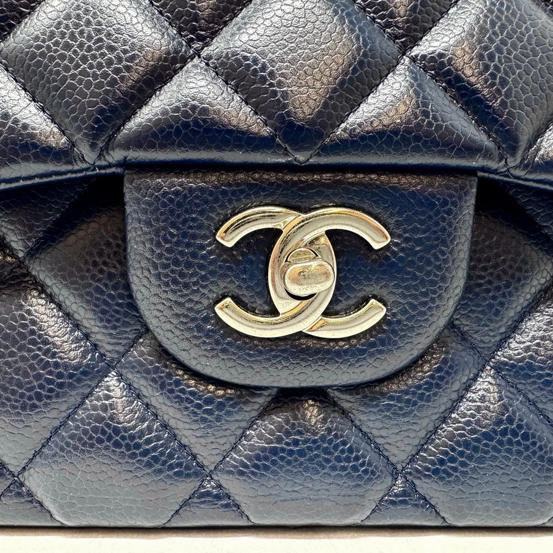 Chanel Classic Jumbo Caviar Double Flap Bag