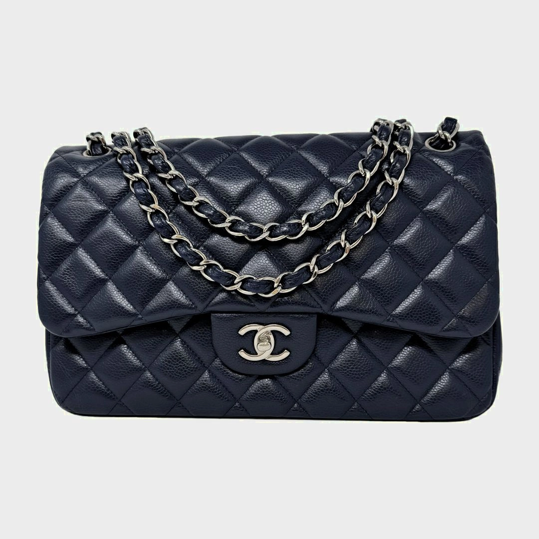 Chanel Classic Jumbo Caviar Double Flap Bag