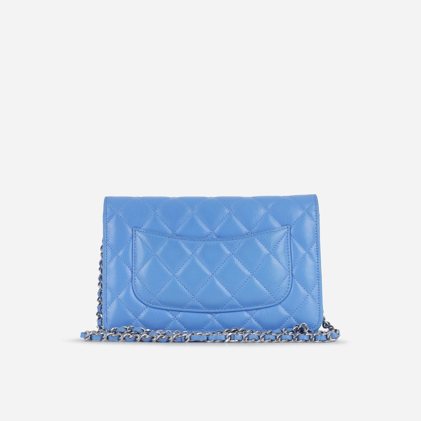 Chanel Classic Wallet On Chain Sky Blue Caviar