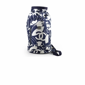 Chanel Coco Beach Backpack Blue/White 31 Series