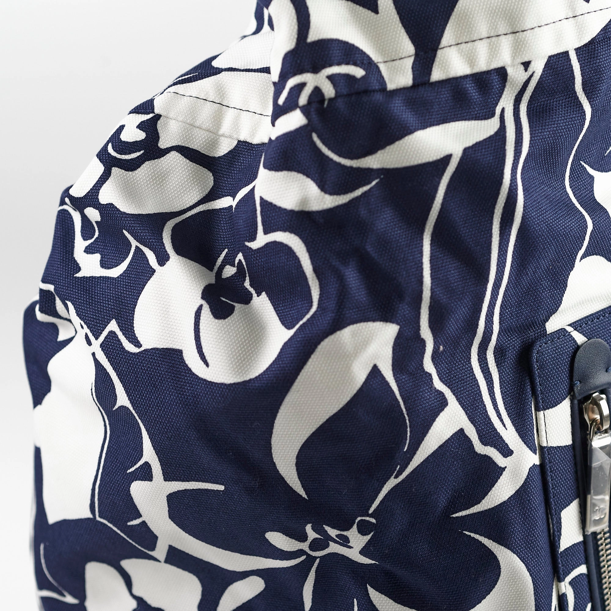 Chanel Coco Beach Backpack Blue/White 31 Series