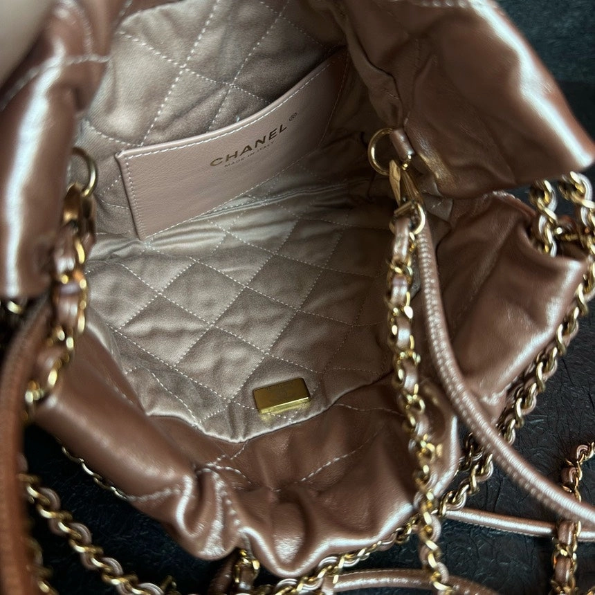 Chanel Copper Pink 22 Bag Mini Chip Crossbody Bag