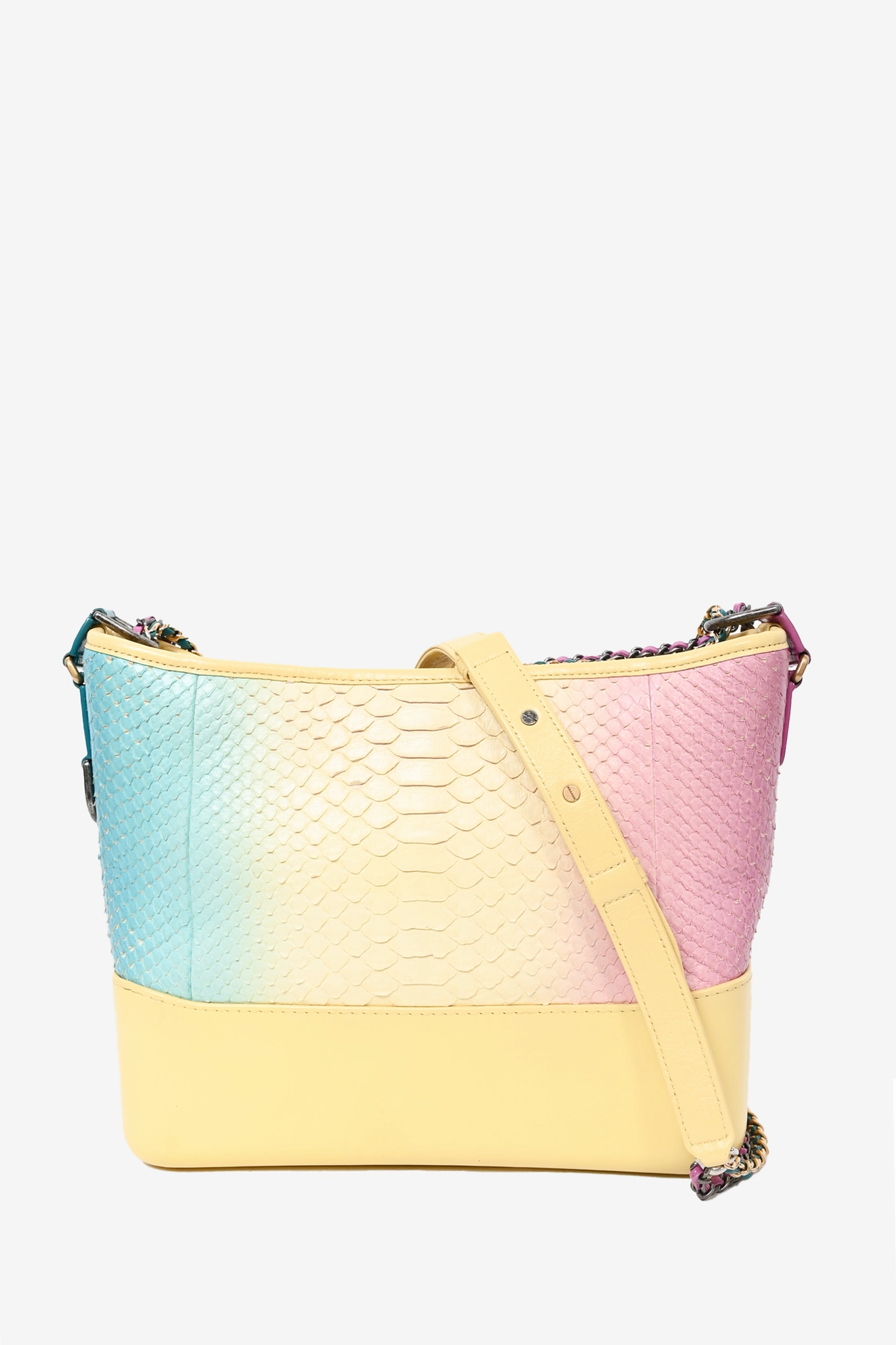 Chanel Cruise 2019 Multicolour Rainbow Python Medium Gabrielle Bag