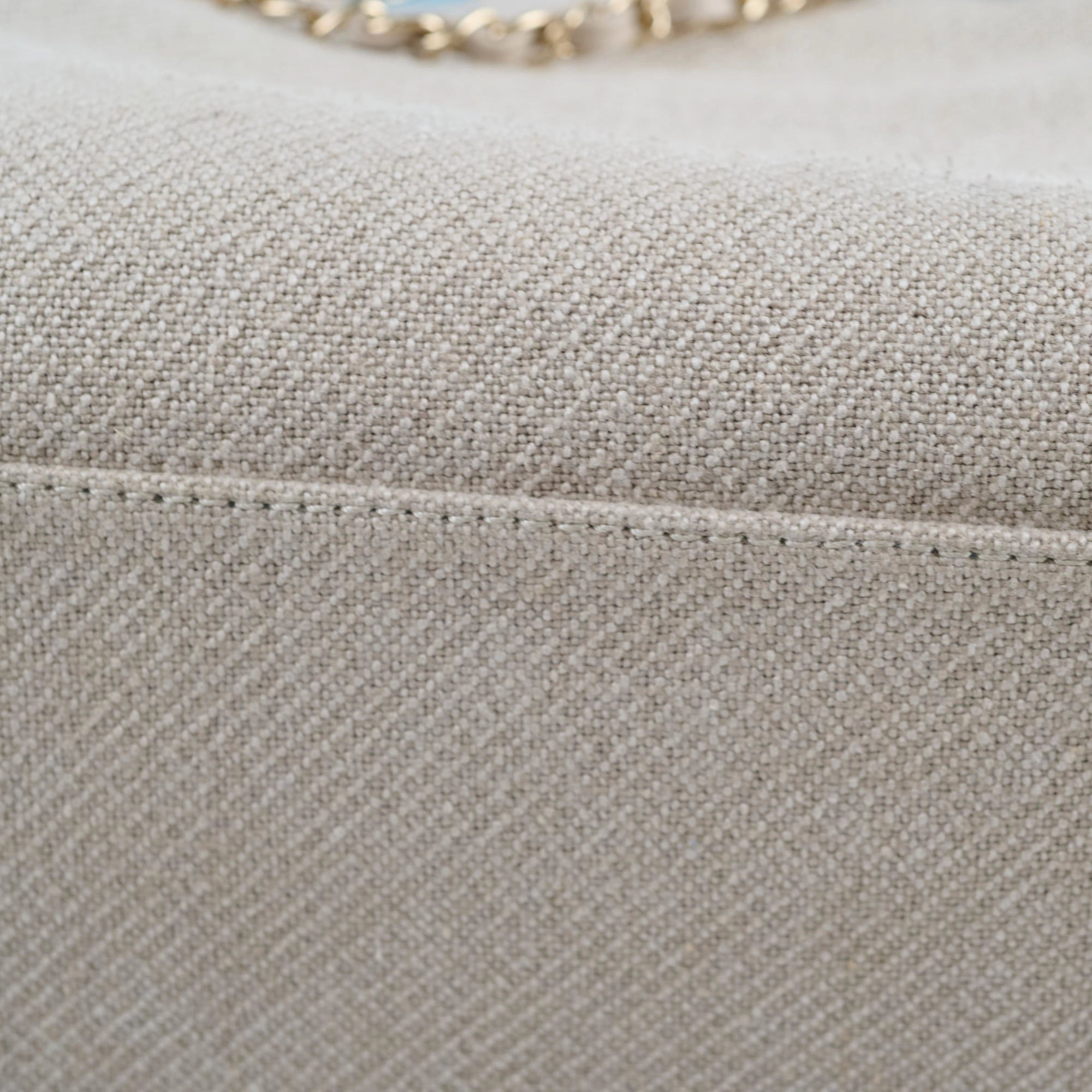 Chanel Deauville Small Beige/Blue Microchip