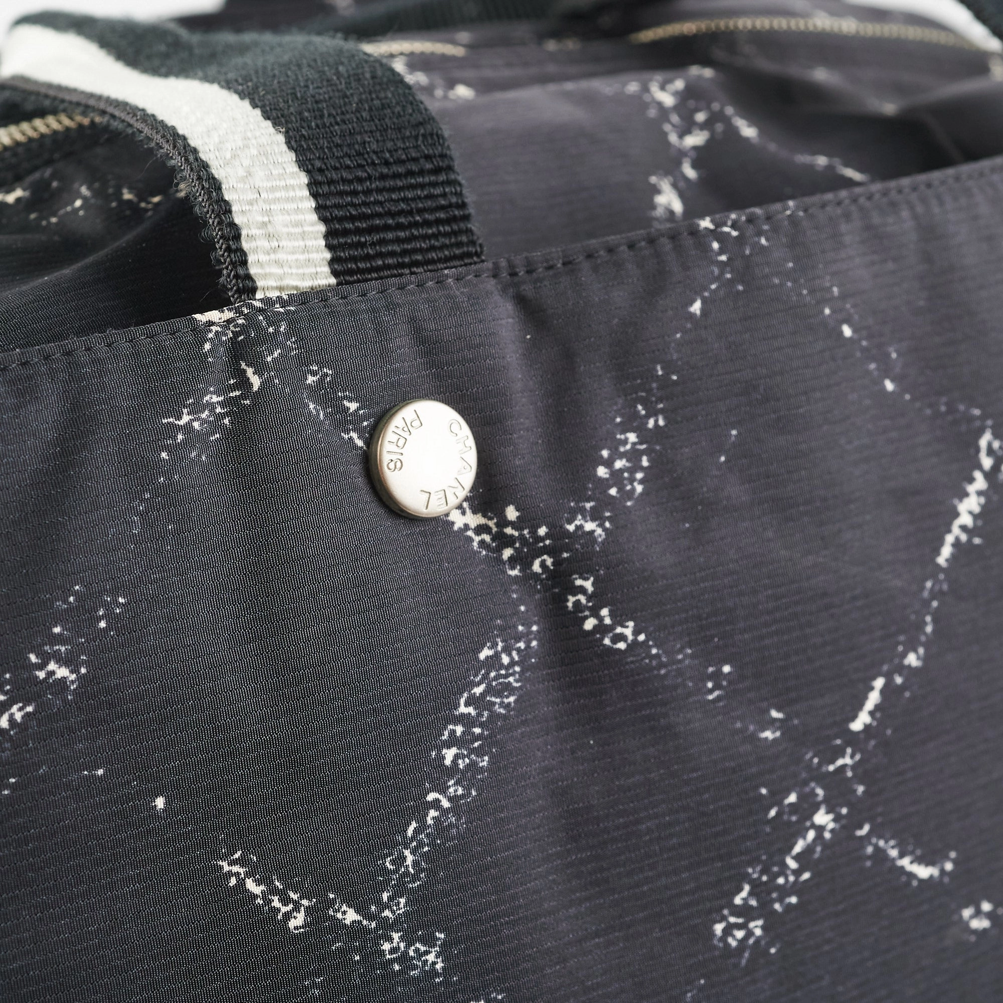 Chanel Diamond - Print Tote Bag Black