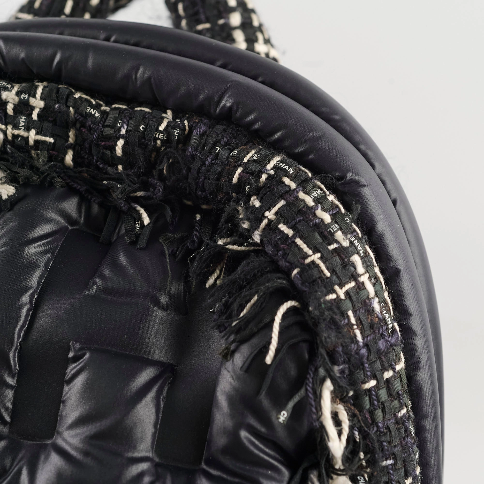 Chanel Doudonne Nylon/Tweed Backpack Black 26 Series