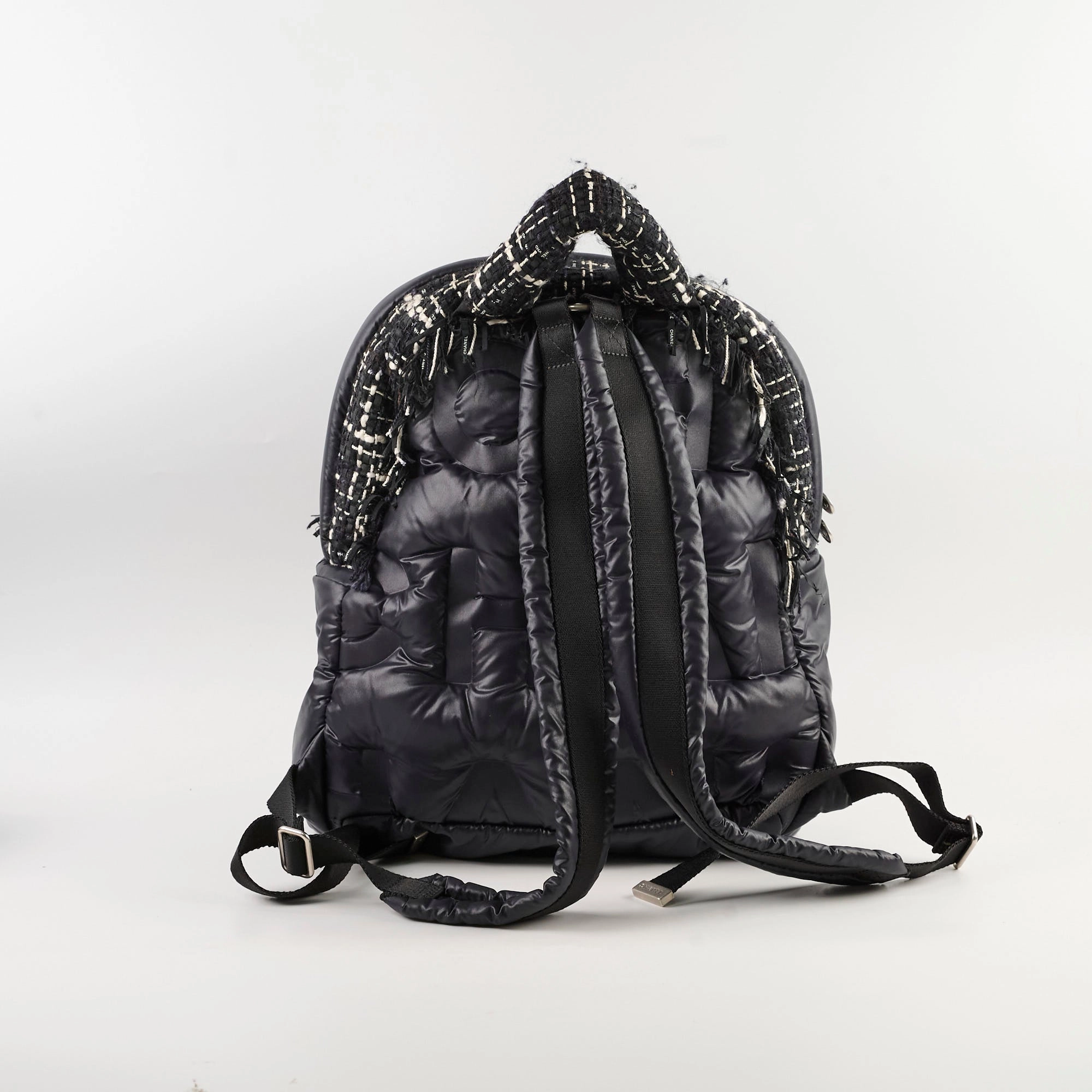 Chanel Doudonne Nylon/Tweed Backpack Black 26 Series