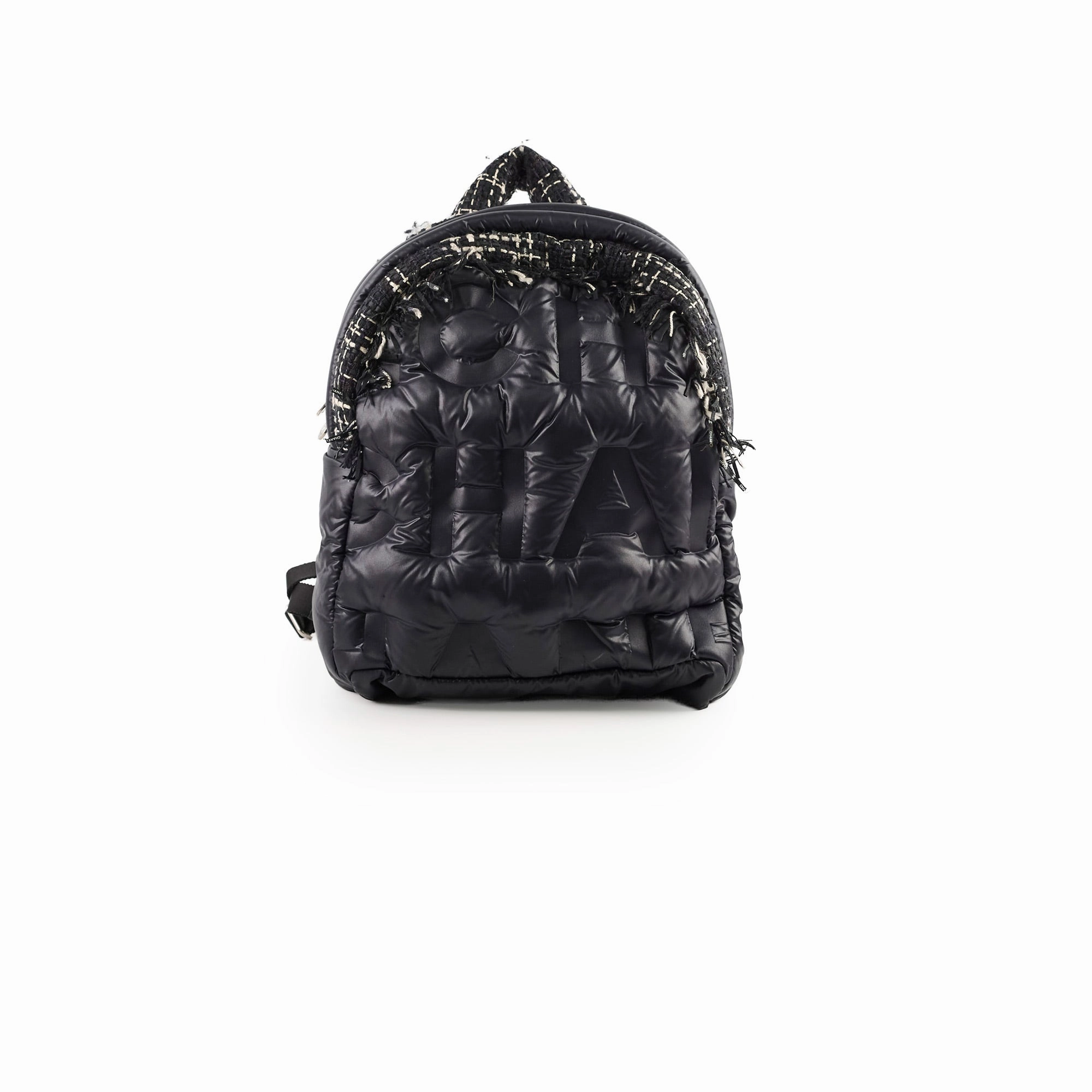 Chanel Doudonne Nylon/Tweed Backpack Black 26 Series