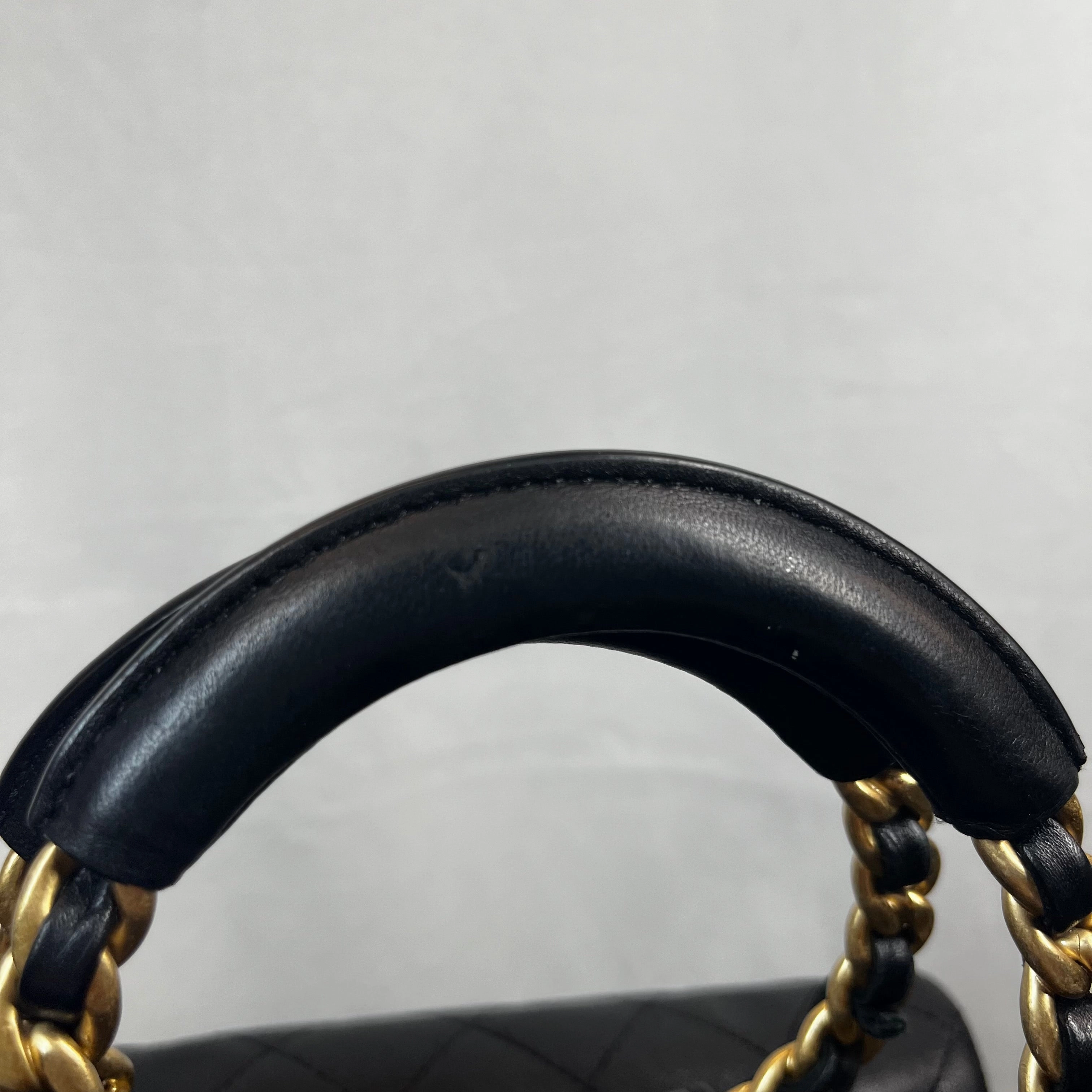 CHANEL In The Loop Black Caviar Lambskin Quilted Satchel