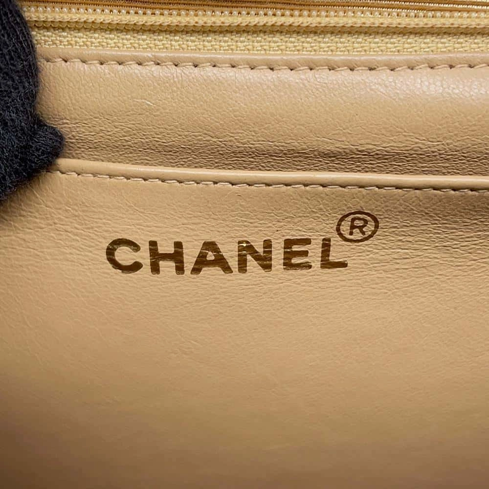 CHANEL Jumbo Matelasse ChainShoulder Bag BeigeA04412 Caviar Leather Size 30