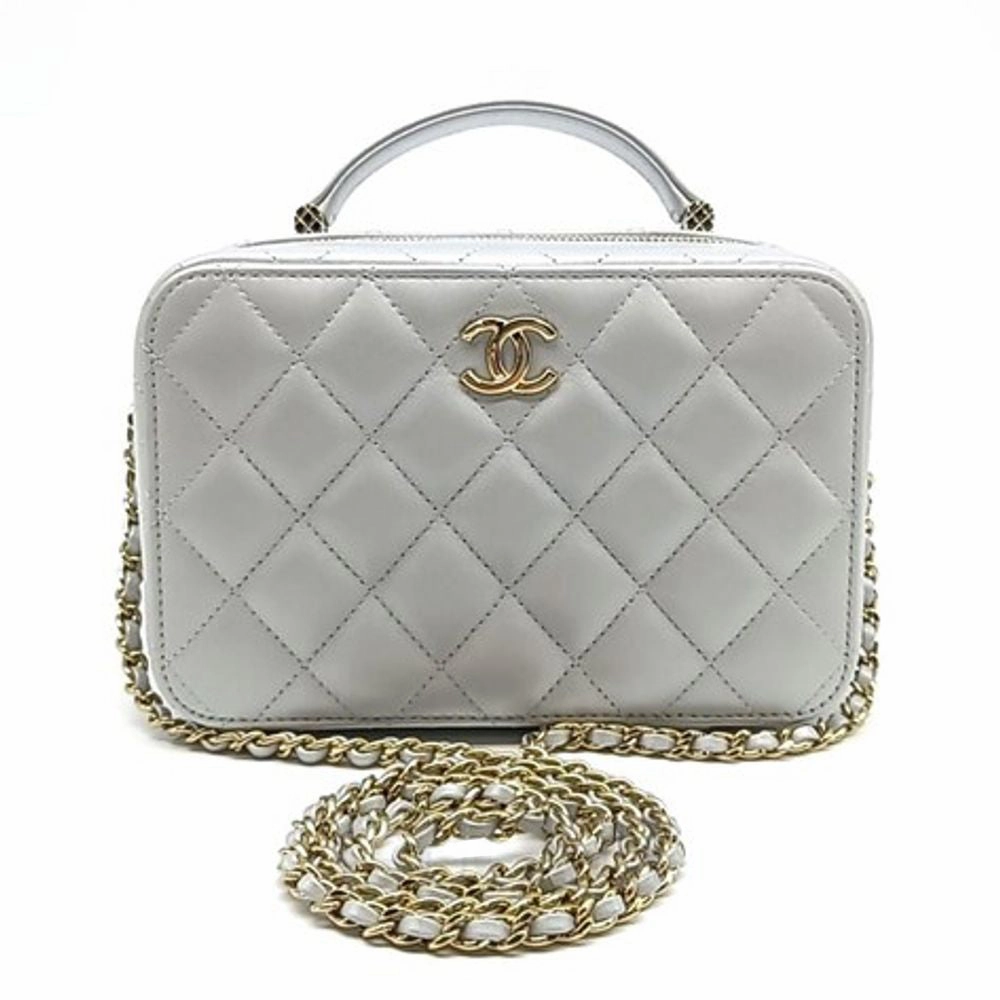 Chanel Lambskin Top Handle Cosmetic Tote/Crossbody Bag (4767100)