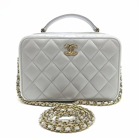Chanel Lambskin Top Handle Cosmetic Tote/Crossbody Bag (4767100)