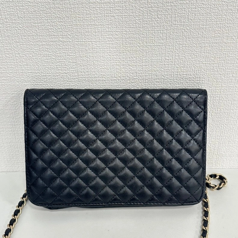 Chanel Lambskin Wallet on Chain Black Quilted Crossbody Bag