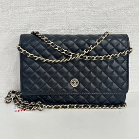 Chanel Lambskin Wallet on Chain Black Quilted Crossbody Bag