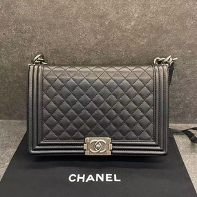 Chanel Leboy Bag Black Leather Shoulder Bag