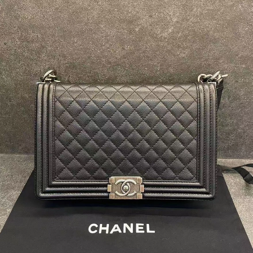 Chanel Leboy Bag Black Leather Shoulder Bag