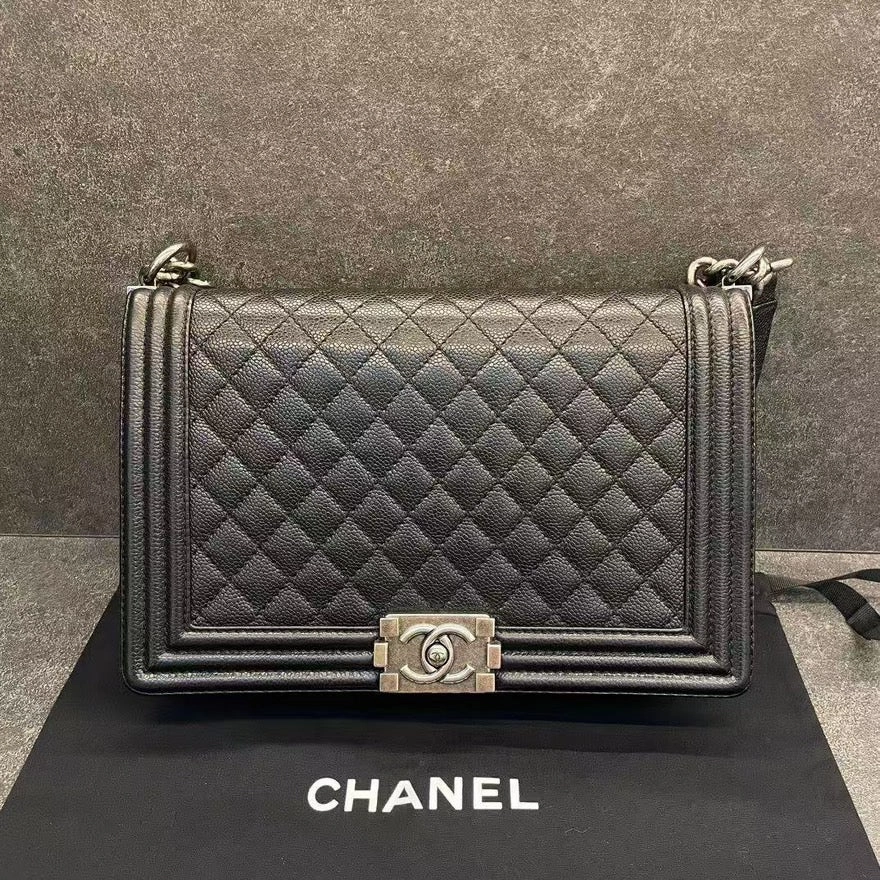 Chanel Leboy Bag Black Leather Shoulder Bag