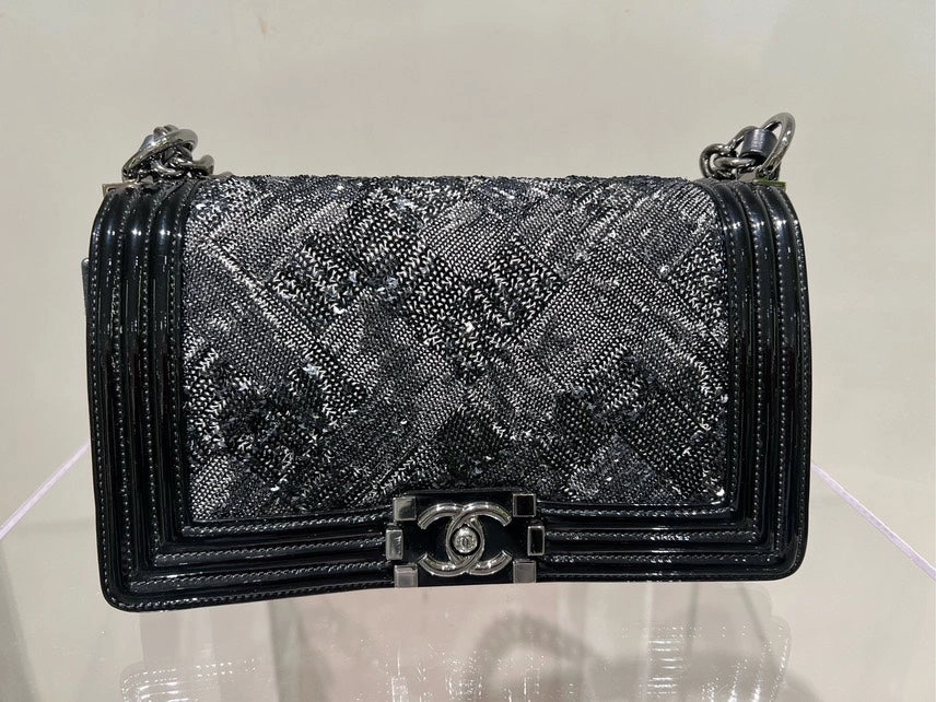 Chanel Leboy MM Black Shoulder Bag - Preloved Designer Handbag