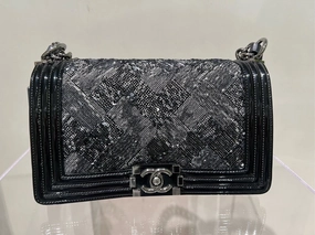 Chanel Leboy MM Black Shoulder Bag - Preloved Designer Handbag