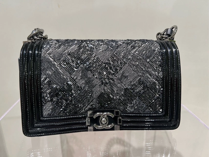 Chanel Leboy MM Black Shoulder Bag - Preloved Designer Handbag