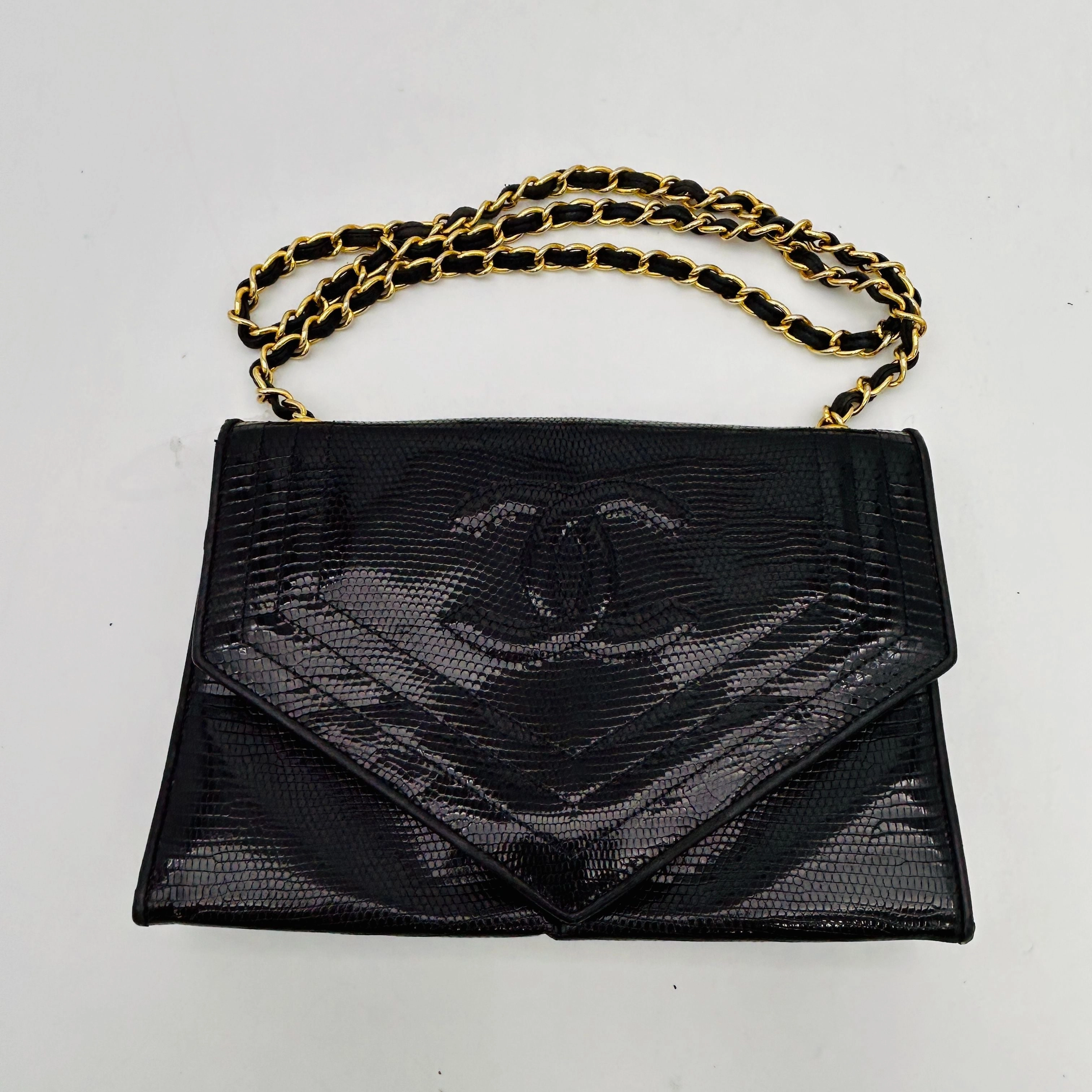 Chanel Lizard Chain Shoulder Bag WD242229
