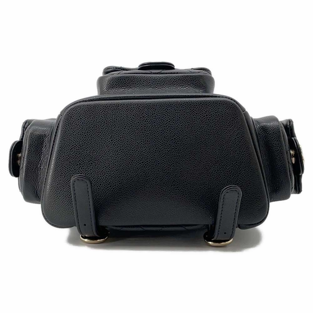 CHANEL Matelasse Backpack BlackAS4399 Caviar Leather Size Small
