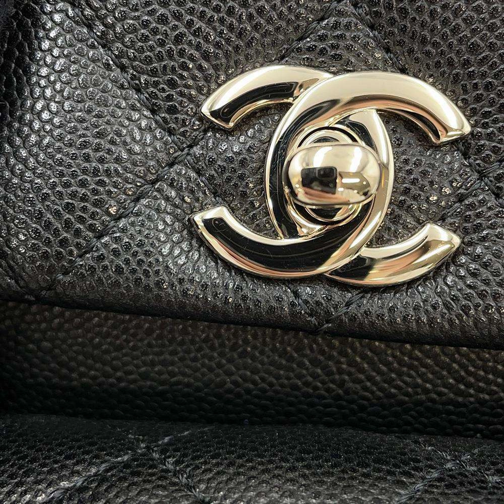 CHANEL Matelasse Backpack BlackAS4399 Caviar Leather Size Small