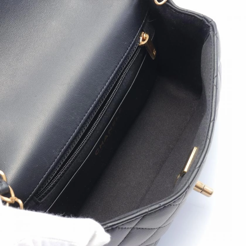 Chanel Matelasse Black Leather Chain Shoulder Bag