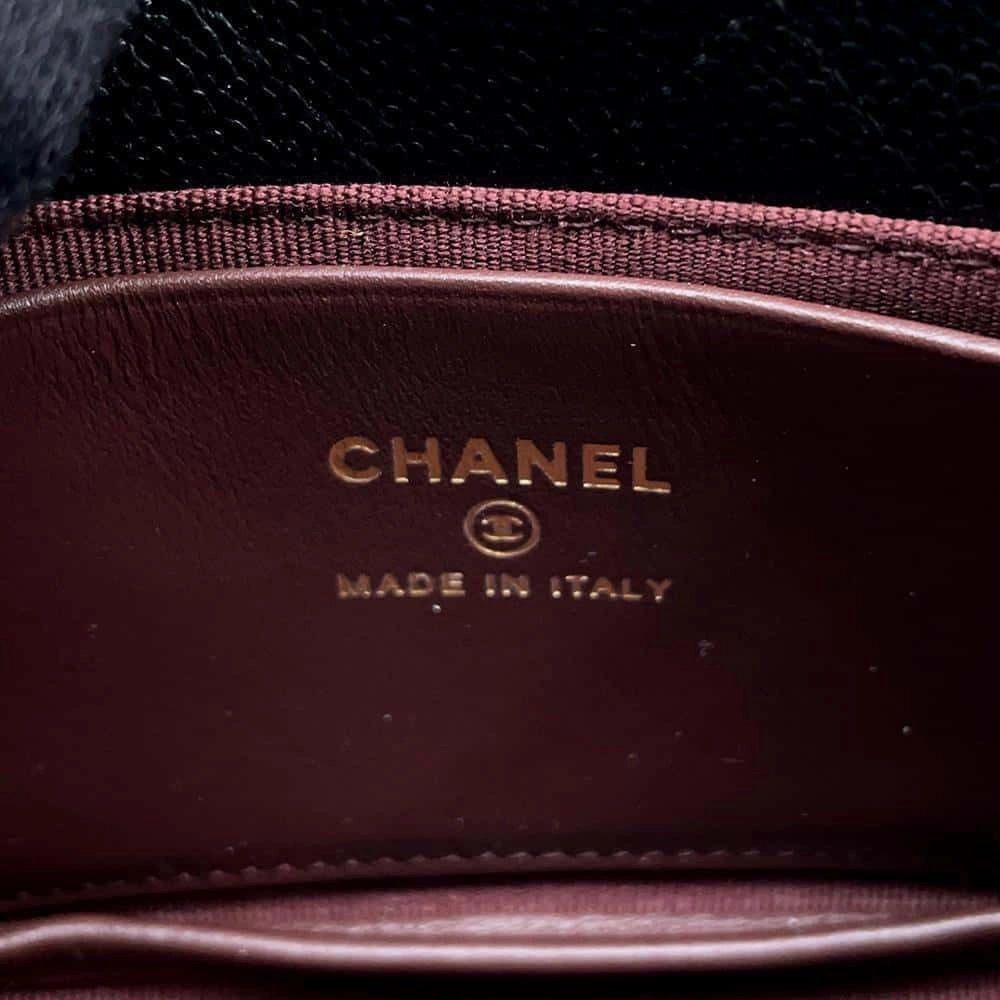 CHANEL Matelasse ChainClutch Shoulder Bag BlackAP4422 Caviar Leather