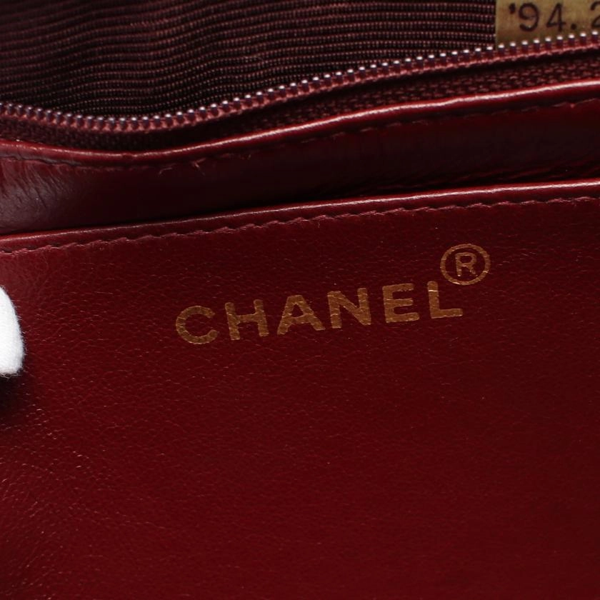 Chanel Matelasse Diana Flap Chain Shoulder Bag Lambskin Dark Navy Gold Hardware Vintage