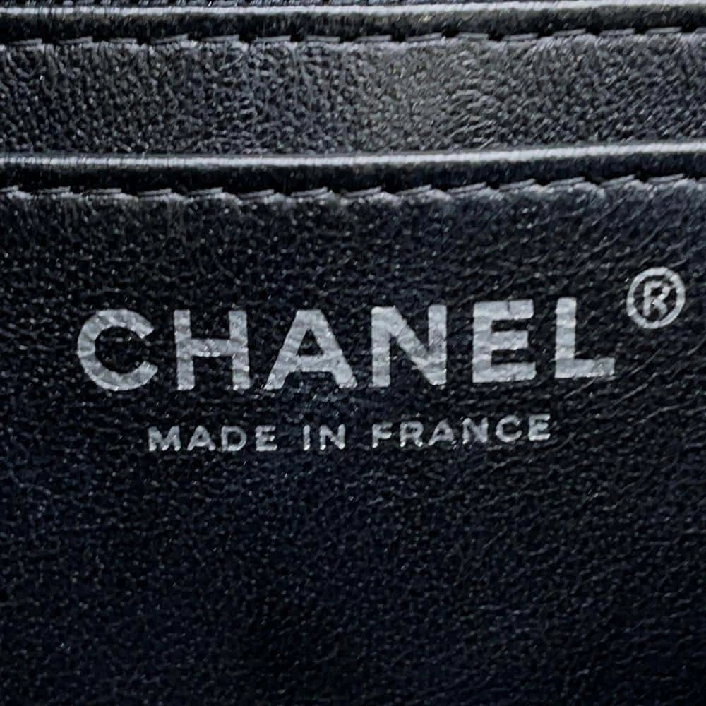 CHANEL Matelasse Single Flap ChainShoulder Bag Black Caviar Leather Size 30