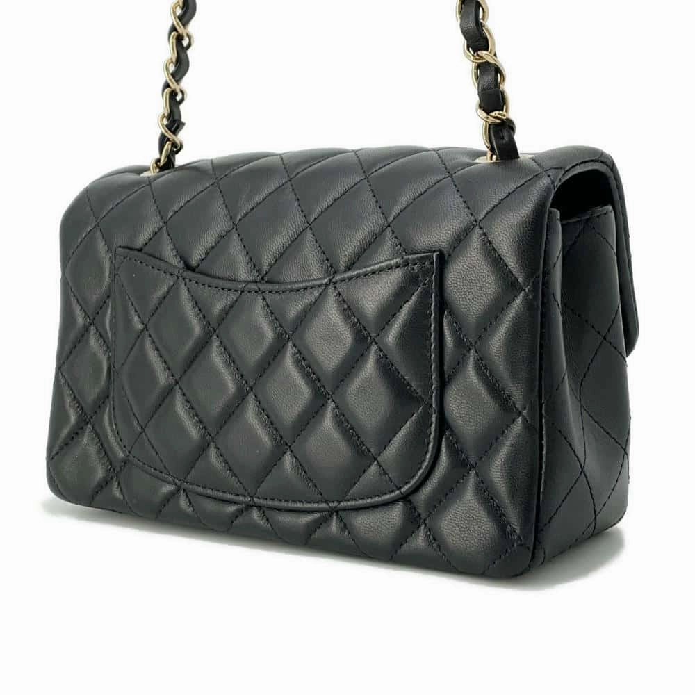 CHANEL Matelasse Single Flap ChainShoulder Bag BlackA69900 Lambskin Size Mini