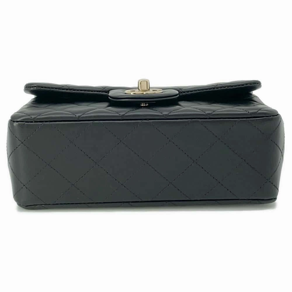 CHANEL Matelasse Single Flap ChainShoulder Bag BlackA69900 Lambskin Size Mini