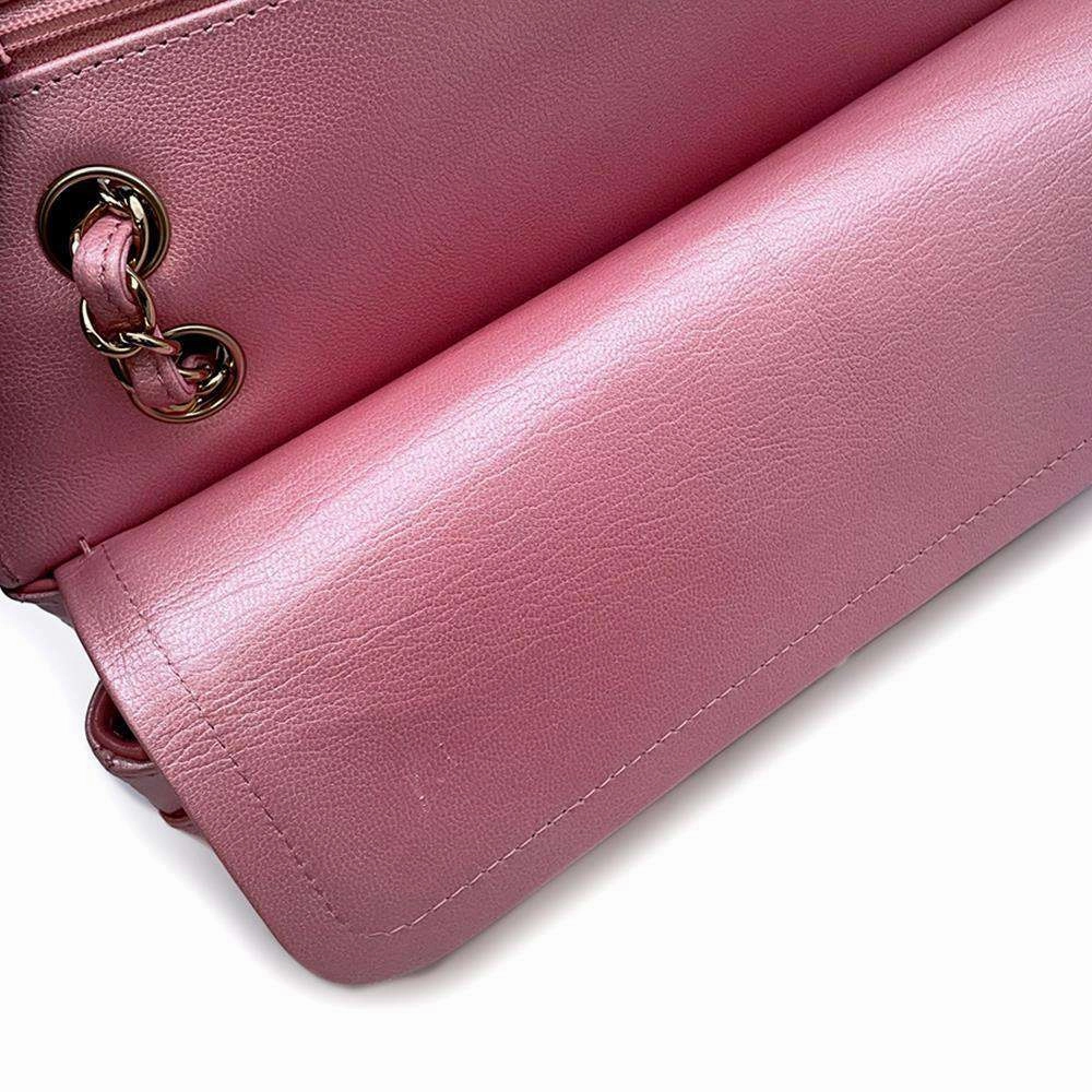 CHANEL Matelasse W Flap ChainShoulder Bag Gradation Light PinkA01112 Goatskin Leather Size 25
