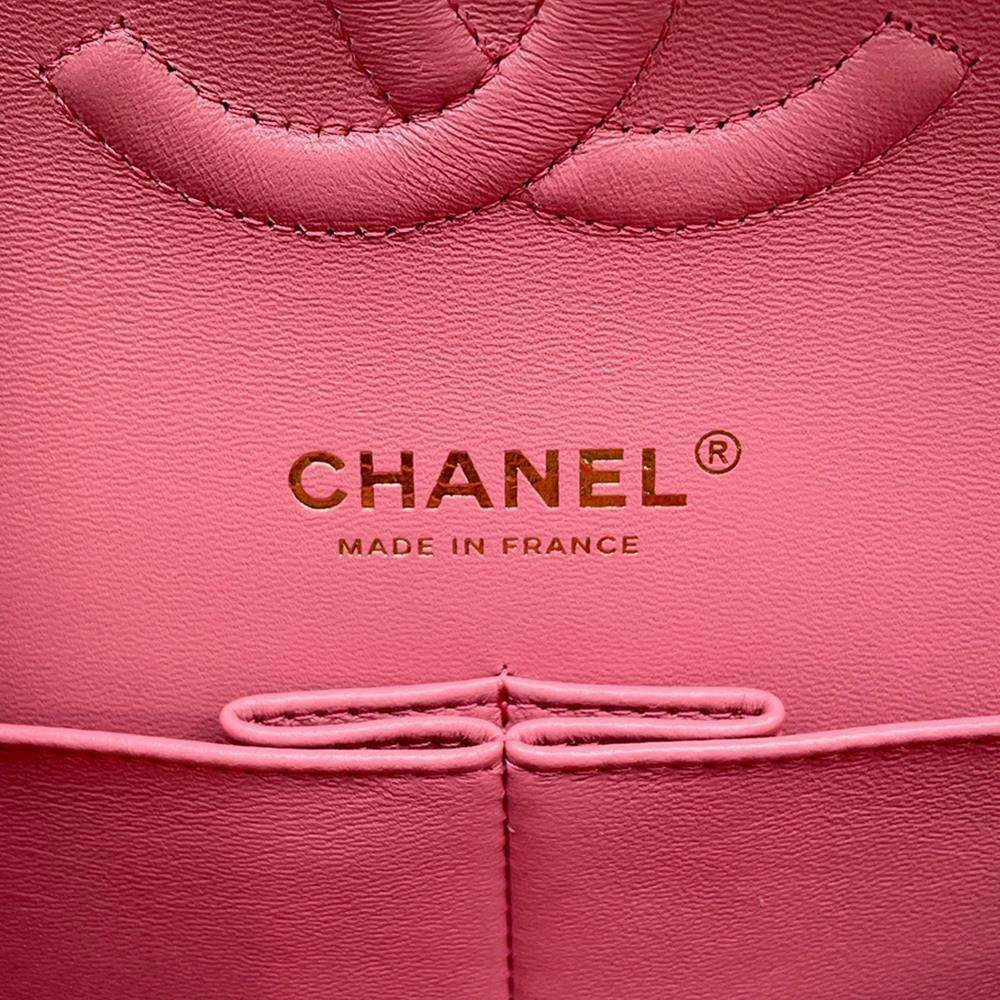 CHANEL Matelasse W Flap ChainShoulder Bag Gradation Light PinkA01112 Goatskin Leather Size 25