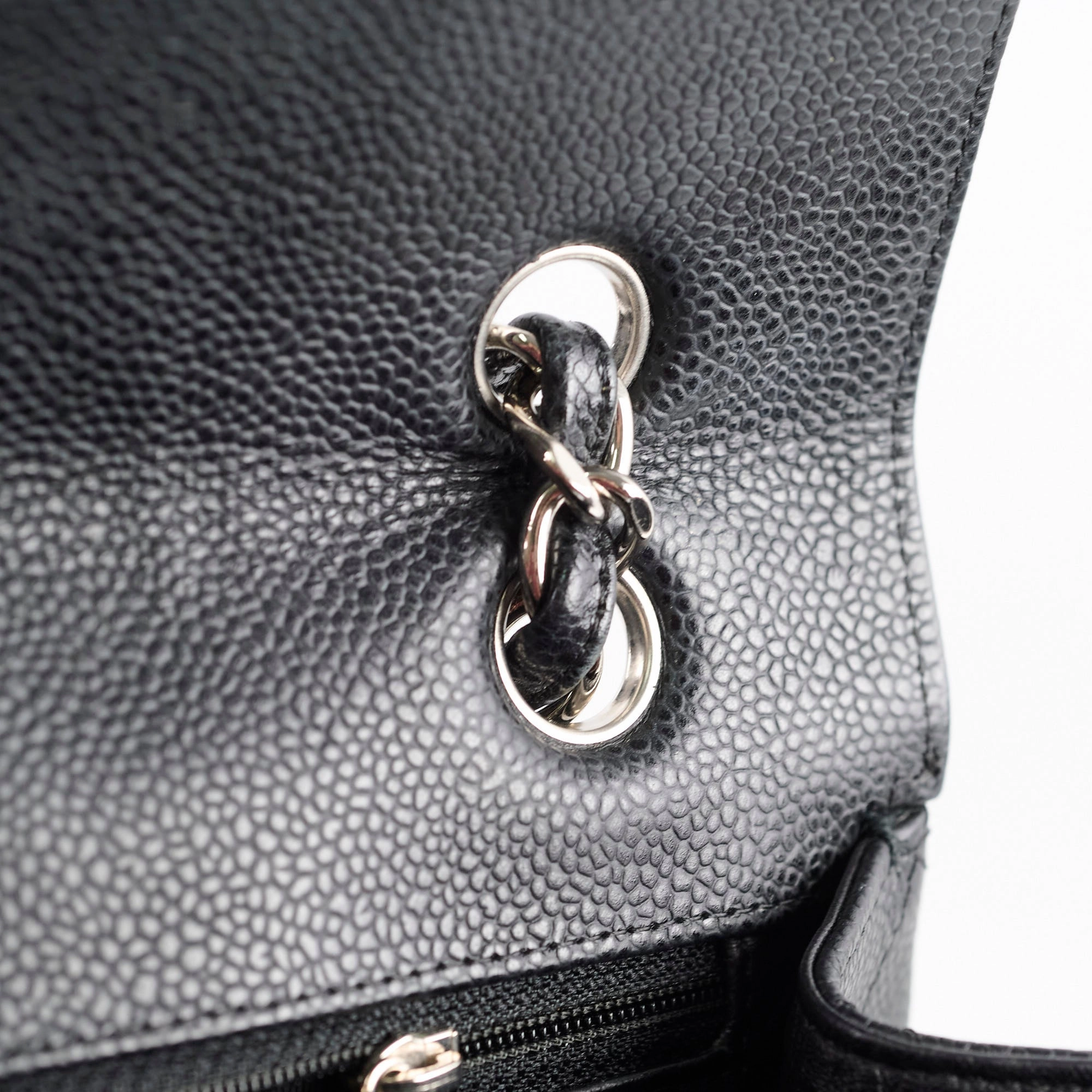 Chanel Maxi Single Flap Black Caviar SHW