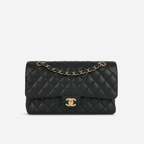 Chanel Medium Classic Flap Black Caviar SHW