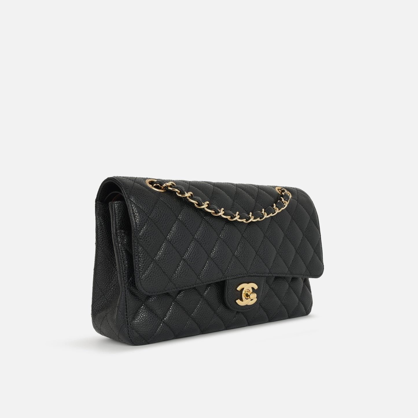 Chanel Medium Classic Flap Black Caviar SHW