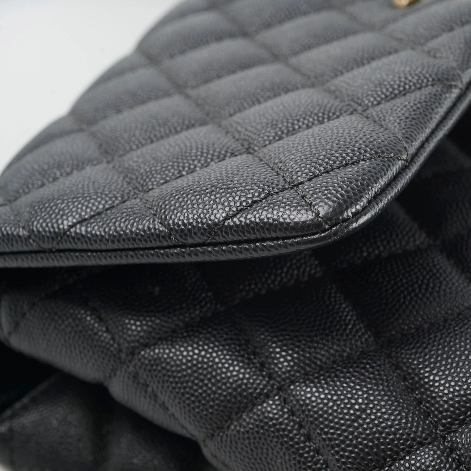 Chanel Medium COCO Handle Caviar Black