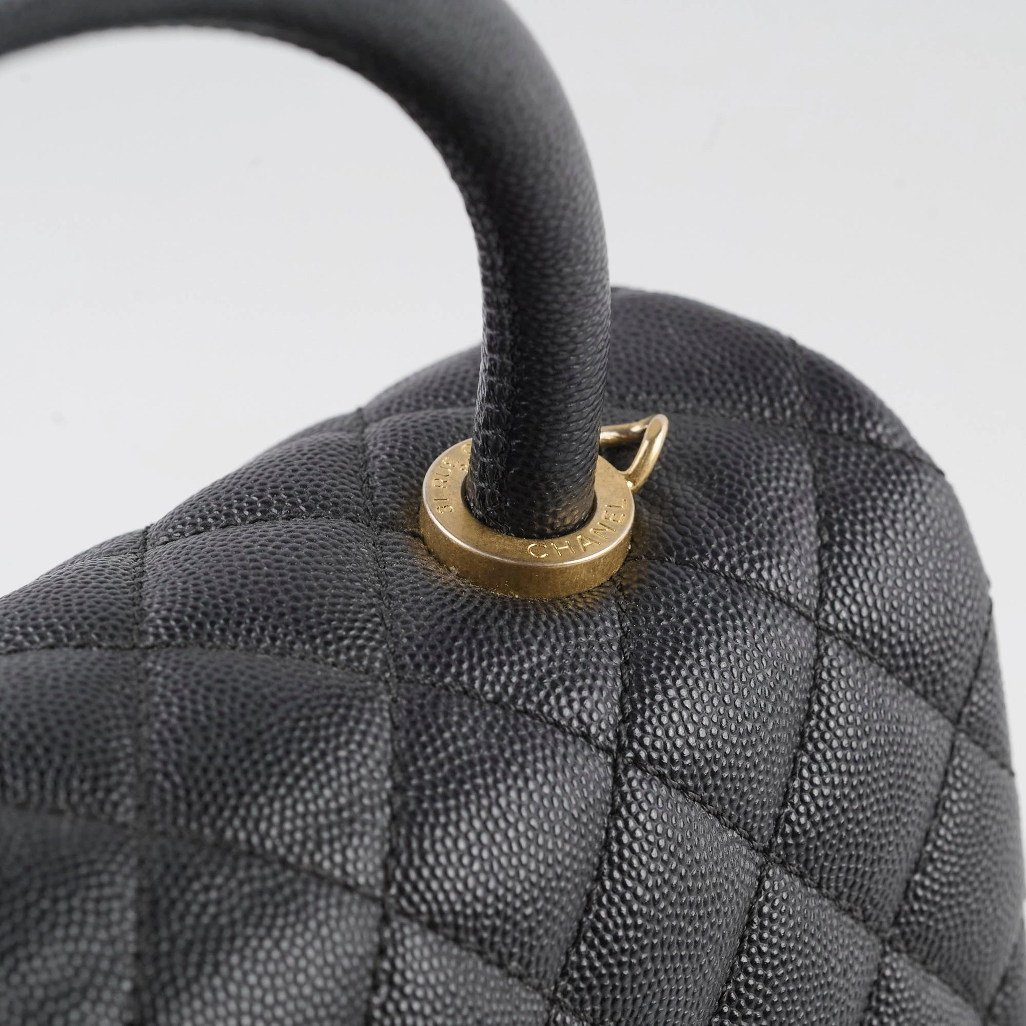 Chanel Medium COCO Handle Caviar Black