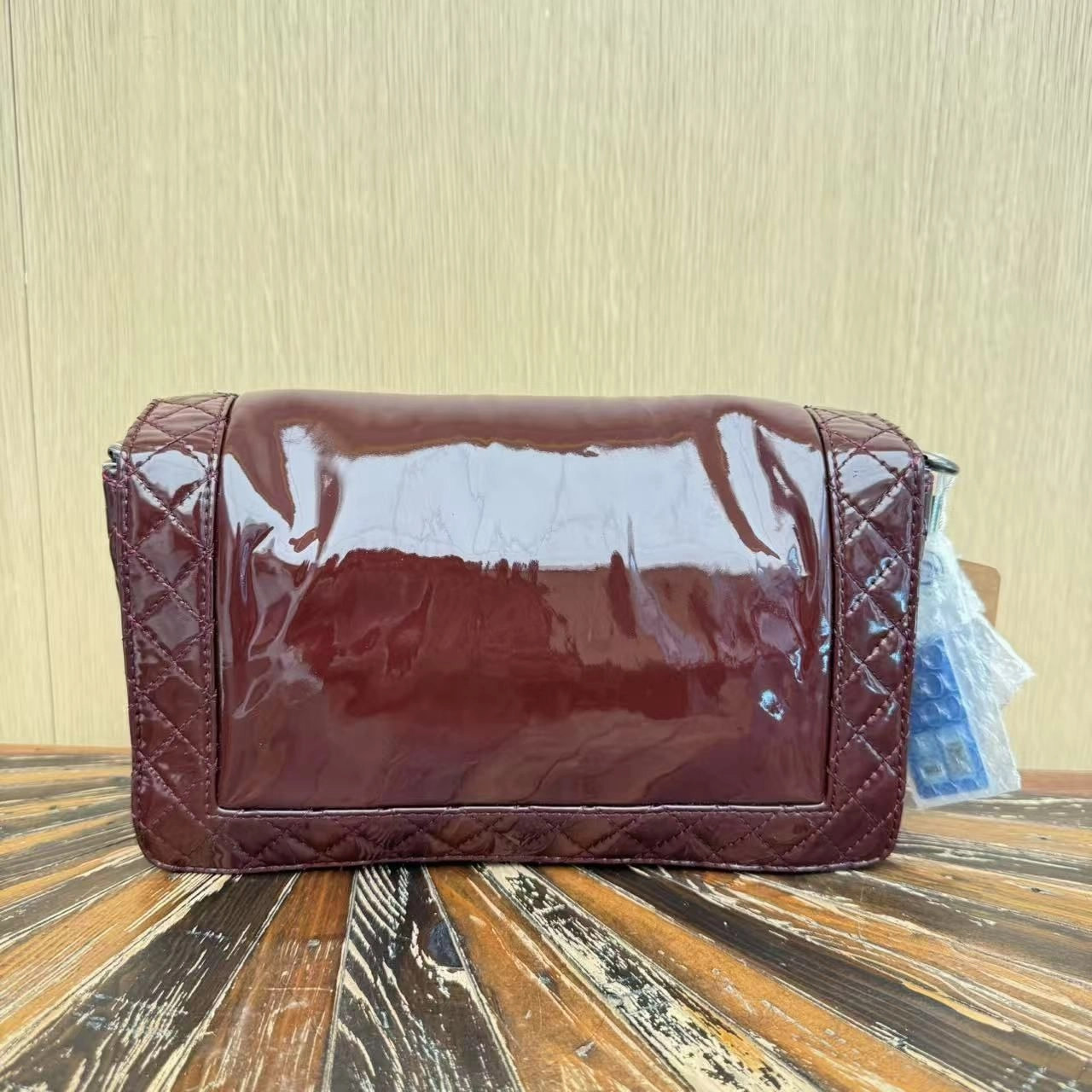 Chanel Medium Patent Reverso Boy Bag - Burgundy Shoulder Bags, Handbags 2965