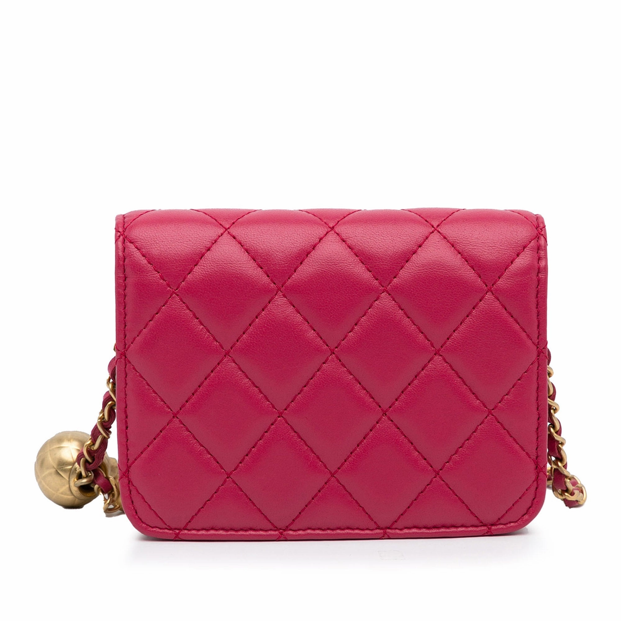 Chanel Mini Cc Matelasse Pearl Crush Lambskin Crossbody Bag