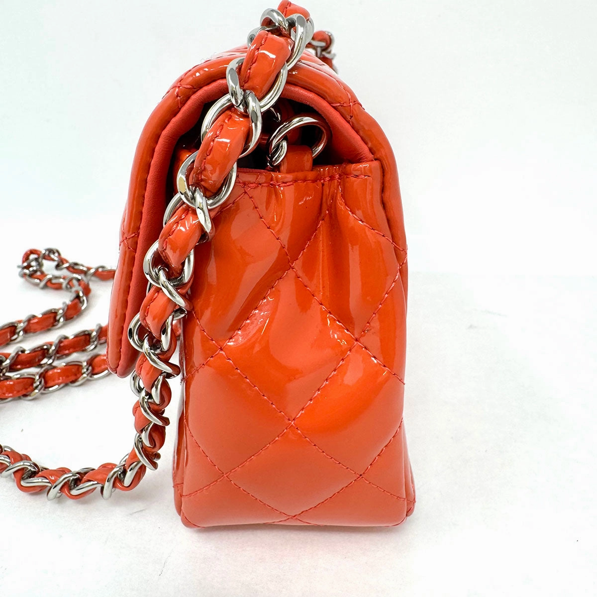Chanel Mini Classic Patent Leather Single Shoulder Bag