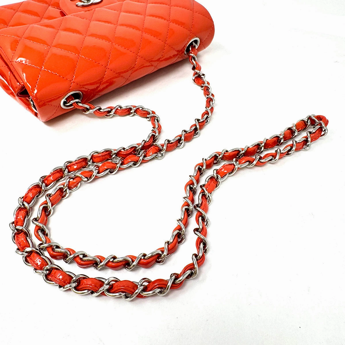 Chanel Mini Classic Patent Leather Single Shoulder Bag