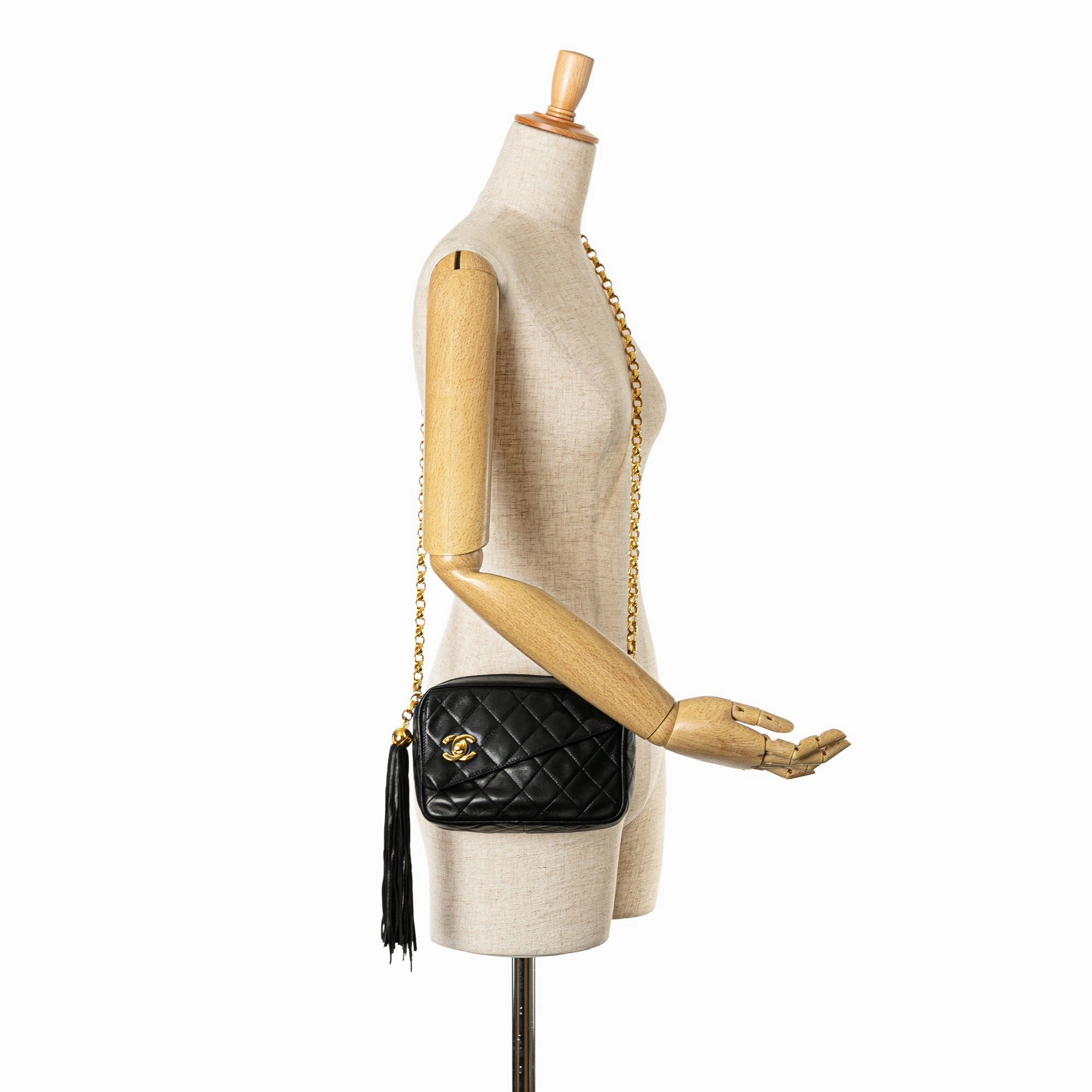 Chanel Mini Lambskin CC Tassel Camera Crossbody (20892)