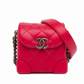 Chanel Mini Lambskin Trunk Like Crossbody (20781)