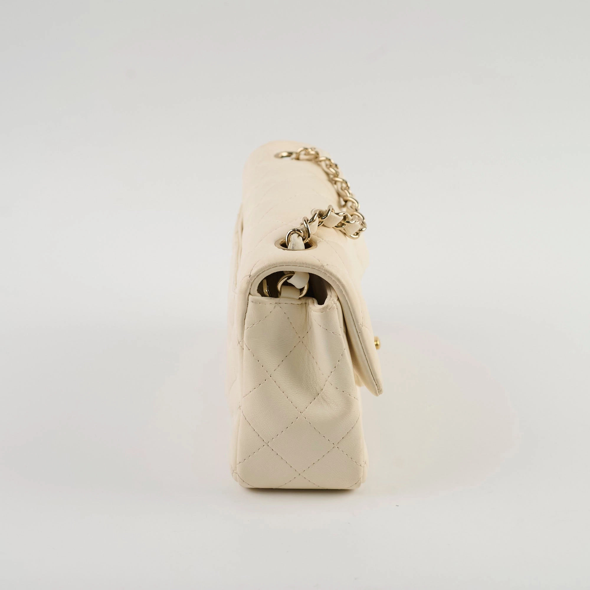 Chanel Mini Rectangular Lambskin Ivory Series Microchip
