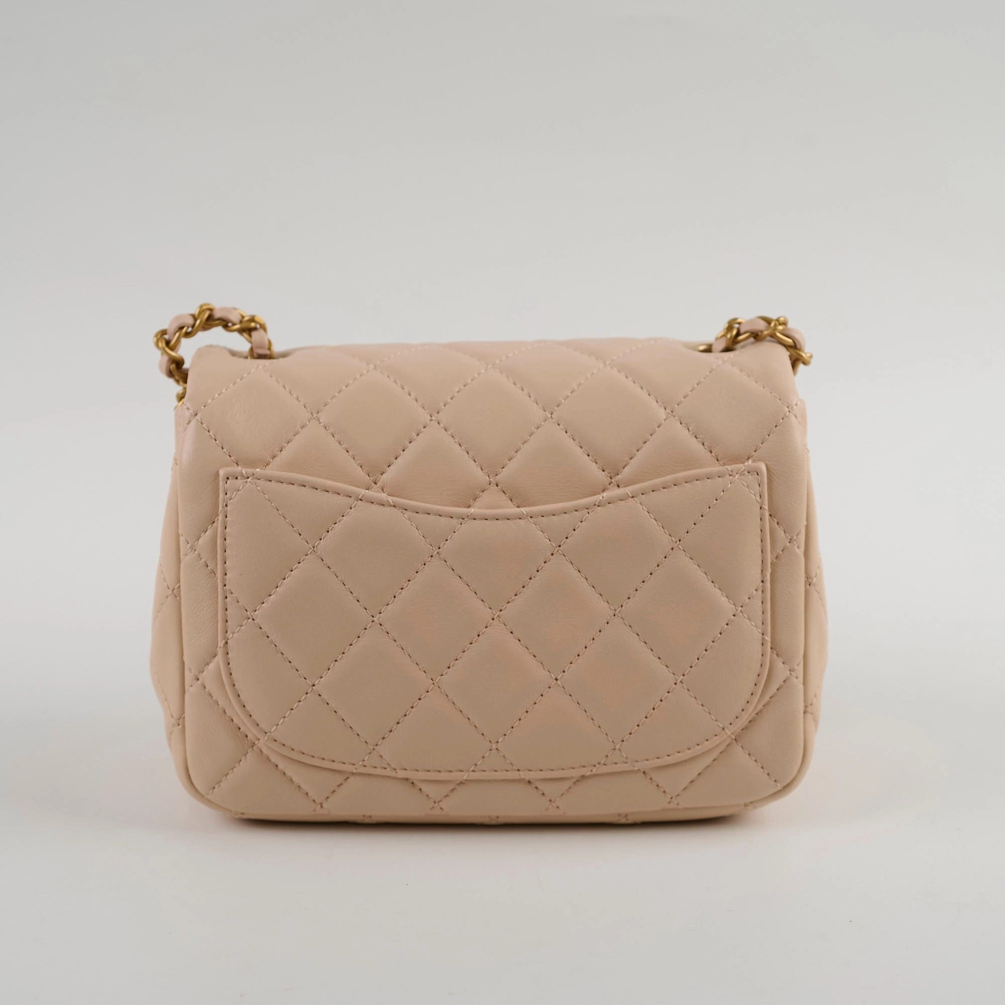 Chanel Mini Square Classic Flap Beige