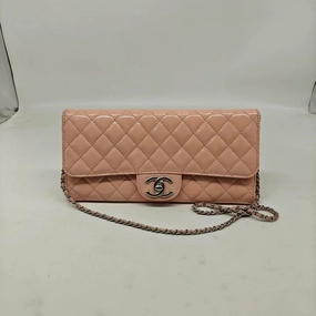 Chanel Nude Pink Patent Crossbody/Clutch Bag