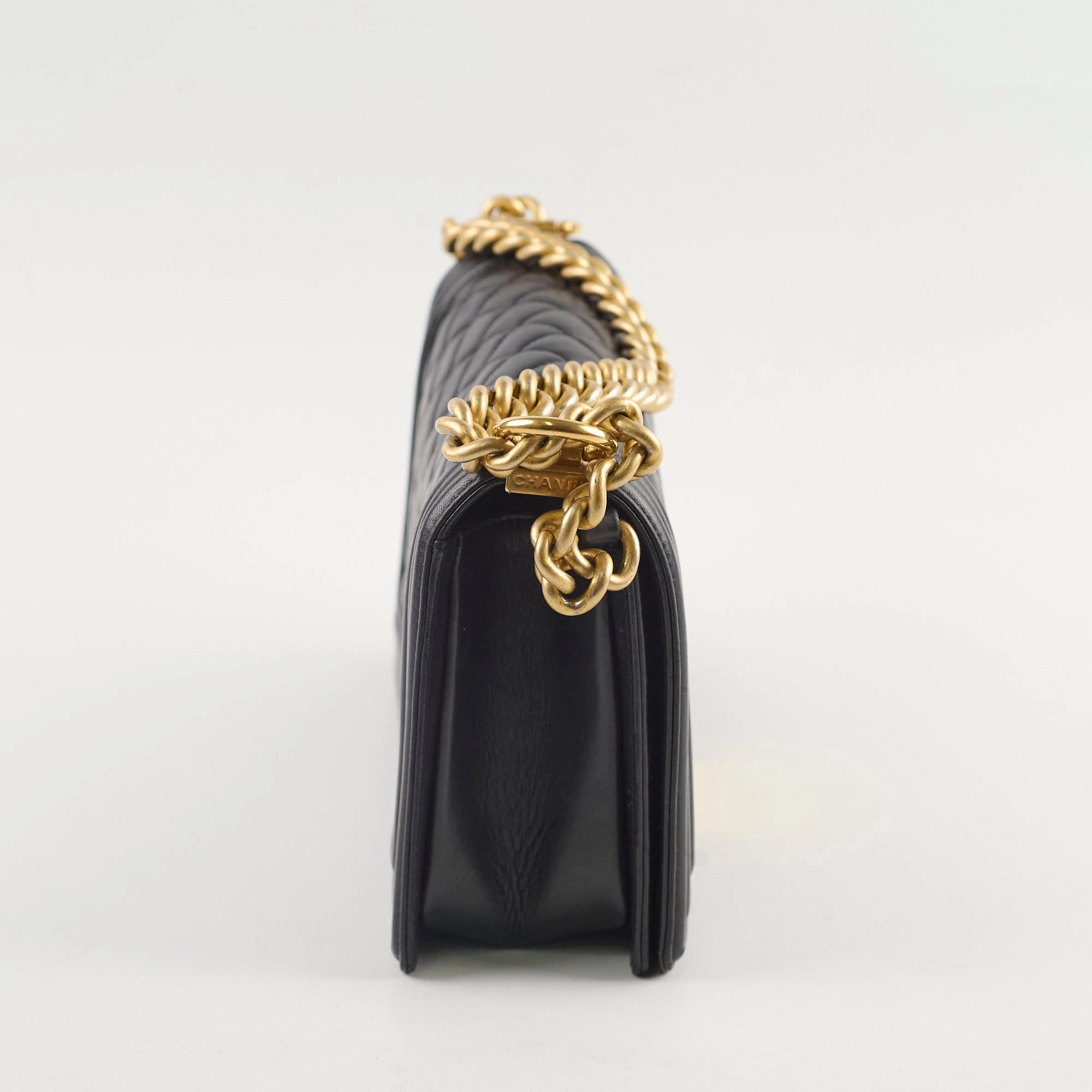 Chanel Old Medium Boy Bag Lambskin Black